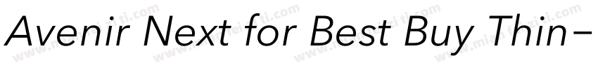 Avenir Next for Best Buy Thin字体转换